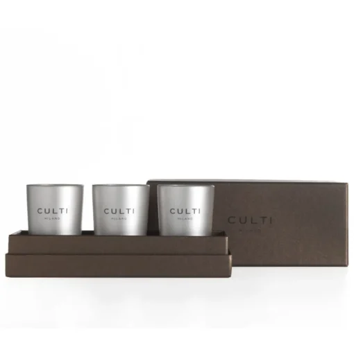 Culti Milano - Giftbox Candeline Ebano Esperide Velvet Silver - Gift Box - Room Fragrances - Fragrances - Luxury - Avvenice