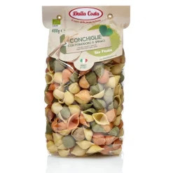 Dalla Costa - Organic Conchiglie Tricolor - Tomato and Spinach - Avvenice