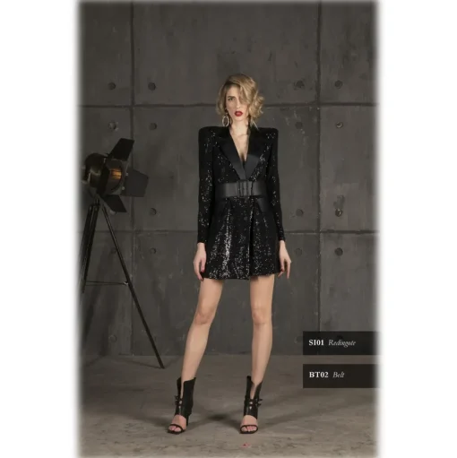 Danilo Forestieri - Double-Breasted Maxi Jacket - Haute Couture Made in Italy - Luxury Exclusive Collection - Avvenice