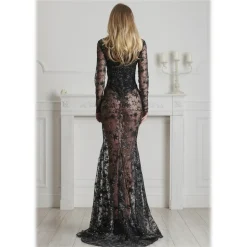 Danilo Forestieri - Embroidered Mermaid Long Dress - Dress - Haute Couture Made in Italy - Luxury Exclusive Collection - Avvenice