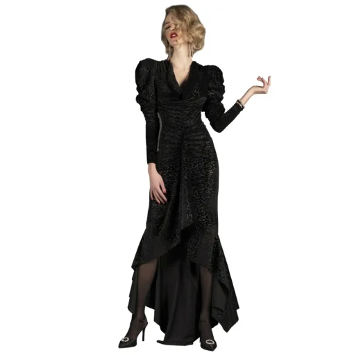 Danilo Forestieri - Long Dress in Animalier Velvet - Dress - Haute Couture Made in Italy - Luxury Exclusive Collection - Avvenice