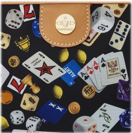 Divo Diva - Antibes - Black - Leather Handbag - Made in Italy - Life is a Game Collection - Luxury High Quality - Avvenice