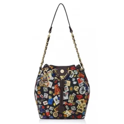 Divo Diva - Casablanca - Dark Black - Leather Handbag - Made in Italy - Life is a Game Collection - Luxury High Quality - Avvenice