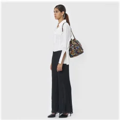 Divo Diva - Casablanca - Dark Black - Leather Handbag - Made in Italy - Life is a Game Collection - Luxury High Quality - Avvenice