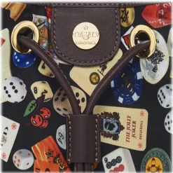 Divo Diva - Casablanca - Dark Black - Leather Handbag - Made in Italy - Life is a Game Collection - Luxury High Quality - Avvenice