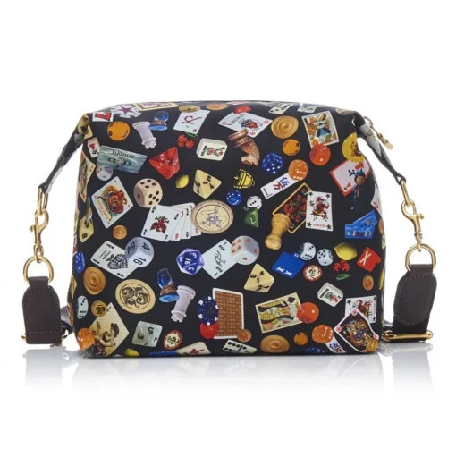 Divo Diva - Dublin - Dark Black - Leather Handbag - Made in Italy - Life is a Game Collection - Luxury High Quality - Avvenice