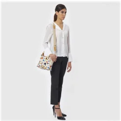 Divo Diva - Dublin - White - Leather Handbag - Made in Italy - Life is a Game Collection - Luxury High Quality - Avvenice