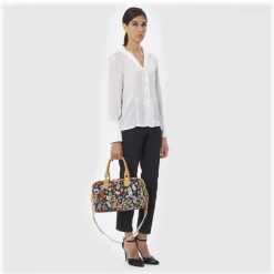 Divo Diva - Montecarlo - Black - Leather Handbag - Made in Italy - Life is a Game Collection - Luxury High Quality - Avvenice