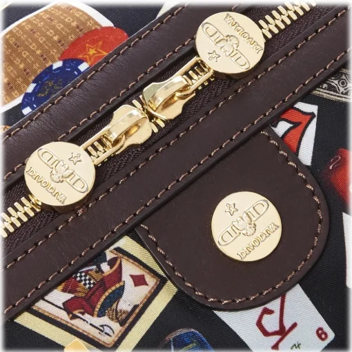 Divo Diva - Montecarlo - Dark Black - Leather Handbag - Made in Italy - Life is a Game Collection - Luxury High Quality - Avvenice