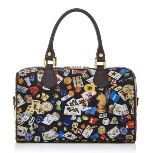 Divo Diva - Montecarlo - Dark Black - Leather Handbag - Made in Italy - Life is a Game Collection - Luxury High Quality - Avvenice