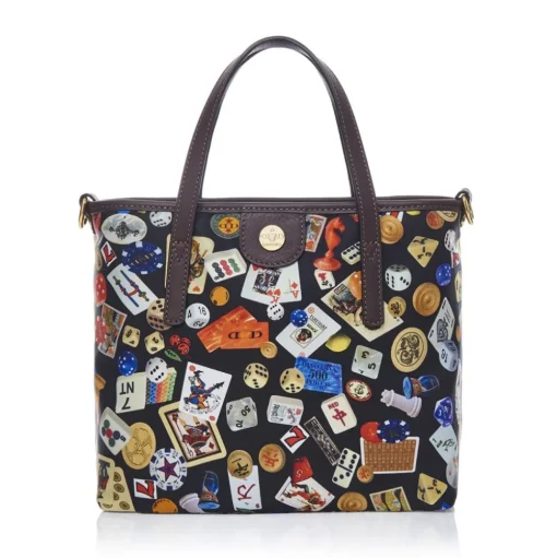 Divo Diva - Niagara - Dark Black - Leather Handbag - Made in Italy - Life is a Game Collection - Luxury High Quality - Avvenice