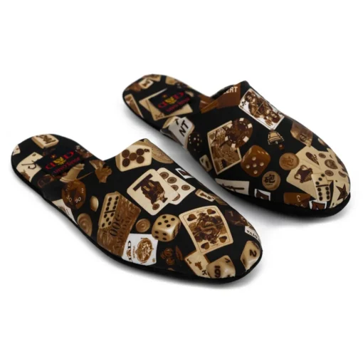 Divo Diva - Suite - Dark Brown - Fabric Slippers - Made in Italy - Life is a Game Collection - Luxury High Quality - Avvenice