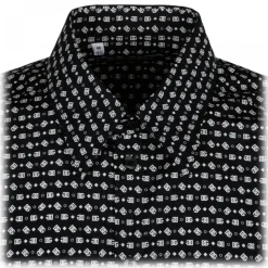 Dolce & Gabbana - Black and White Geometric Print Shirt - Dolce & Gabbana Exclusive Luxury Collection - Avvenice