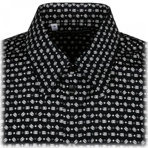 Dolce & Gabbana - Black and White Geometric Print Shirt - Dolce & Gabbana Exclusive Luxury Collection - Avvenice