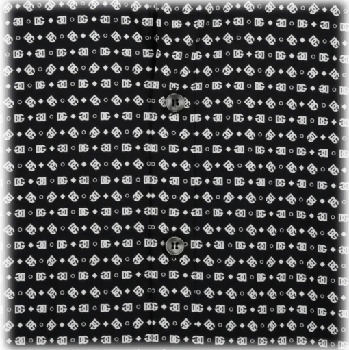 Dolce & Gabbana - Black and White Geometric Print Shirt - Dolce & Gabbana Exclusive Luxury Collection - Avvenice