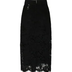Dolce & Gabbana - Black Stretch Silk Midi Skirt - Dolce & Gabbana Exclusive Luxury Collection - Avvenice