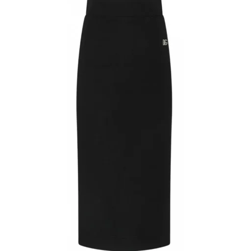 Dolce & Gabbana - Black Stretch Design Pencil Midi Skirt - Dolce & Gabbana Exclusive Luxury Collection - Avvenice