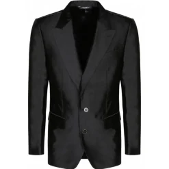 Dolce & Gabbana - Black Silk Single Breasted Suit - Dolce & Gabbana Exclusive Luxury Collection - Avvenice