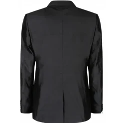 Dolce & Gabbana - Black Silk Single Breasted Suit - Dolce & Gabbana Exclusive Luxury Collection - Avvenice