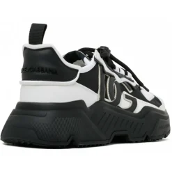 Dolce & Gabbana - Black and White Leather Day Master Sneakers - Dolce & Gabbana Exclusive Luxury Collection - Avvenice