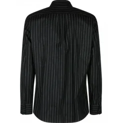 Dolce & Gabbana - Black Virgin Wool Striped Shirt - Dolce & Gabbana Exclusive Luxury Collection - Avvenice