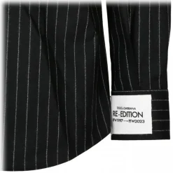 Dolce & Gabbana - Black Virgin Wool Striped Shirt - Dolce & Gabbana Exclusive Luxury Collection - Avvenice