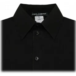 Dolce & Gabbana - Black Cotton Martini Shirt - Dolce & Gabbana Exclusive Luxury Collection - Avvenice