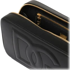 Dolce & Gabbana - Black Logo Embossed Crossbody Bag - Dolce & Gabbana Exclusive Luxury Collection - Avvenice