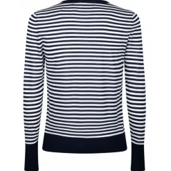 Dolce & Gabbana - Blue and White Boat Neck Sweater - Dolce & Gabbana Exclusive Luxury Collection - Avvenice