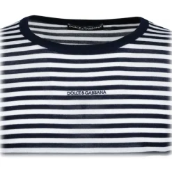Dolce & Gabbana - Blue and White Boat Neck Sweater - Dolce & Gabbana Exclusive Luxury Collection - Avvenice