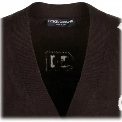Dolce & Gabbana - Brown and White DG Monogram Cardigan - Dolce & Gabbana Exclusive Luxury Collection - Avvenice