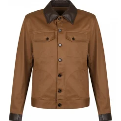 Dolce & Gabbana - Brown Leather Detailing Jacket - Dolce & Gabbana Exclusive Luxury Collection - Avvenice