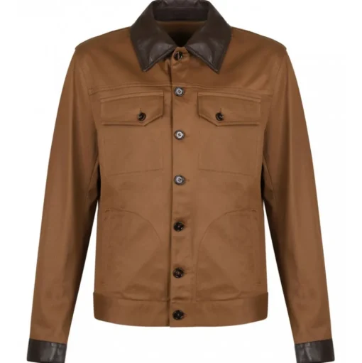 Dolce & Gabbana - Brown Leather Detailing Jacket - Dolce & Gabbana Exclusive Luxury Collection - Avvenice