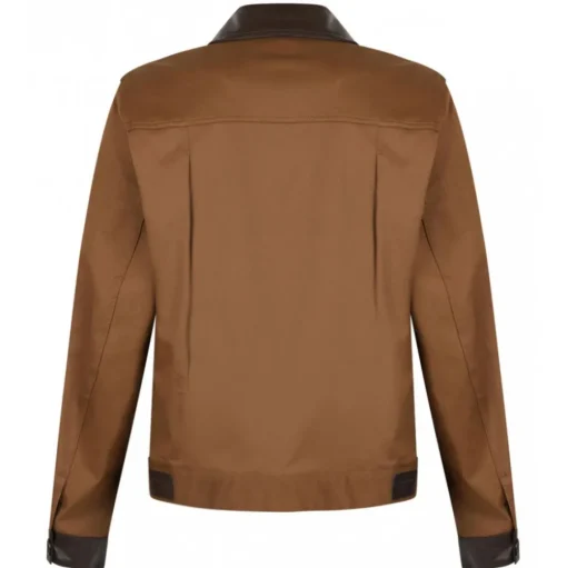 Dolce & Gabbana - Brown Leather Detailing Jacket - Dolce & Gabbana Exclusive Luxury Collection - Avvenice