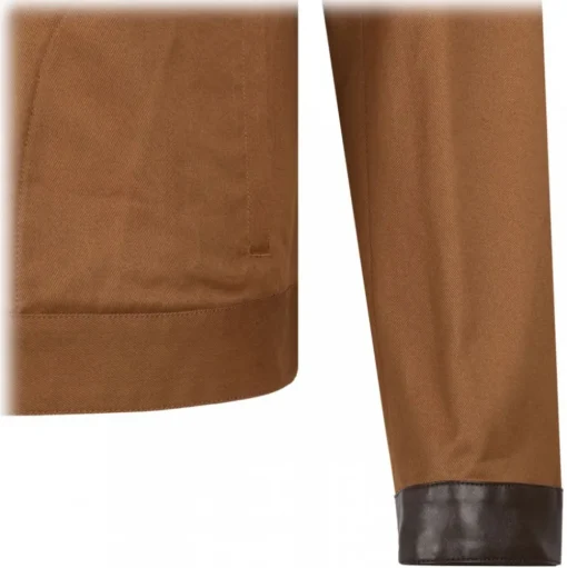Dolce & Gabbana - Brown Leather Detailing Jacket - Dolce & Gabbana Exclusive Luxury Collection - Avvenice