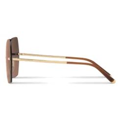 Dolce & Gabbana - Butterfly Sunglasses with Metallic Details - Gold Brown - Dolce & Gabbana Eyewear - Avvenice