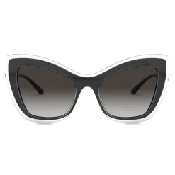 Dolce & Gabbana - Butterfly Sunglasses Double Line - Gold on Black - Dolce & Gabbana Eyewear - Avvenice