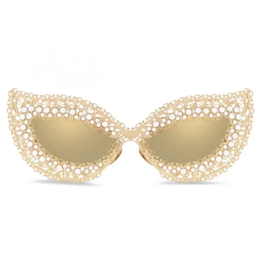 Dolce & Gabbana - Cat Eye Sunglasses Filigree - Gold - Dolce & Gabbana Eyewear - Avvenice
