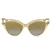 Dolce & Gabbana - Cat Eye Sunglasses Devotion - Gold Barocco - Dolce & Gabbana Eyewear - Avvenice