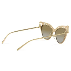 Dolce & Gabbana - Cat Eye Sunglasses Devotion - Gold Barocco - Dolce & Gabbana Eyewear - Avvenice