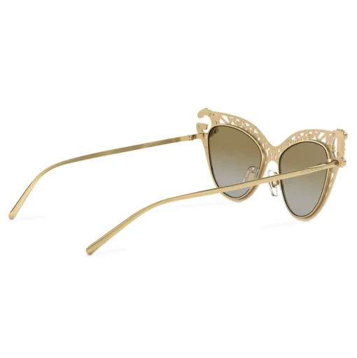 Dolce & Gabbana - Cat Eye Sunglasses Devotion - Gold Barocco - Dolce & Gabbana Eyewear - Avvenice