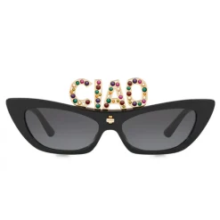 Dolce & Gabbana - Cat Eye Sunglasses DG CIAO - Black - Dolce & Gabbana Eyewear - Avvenice