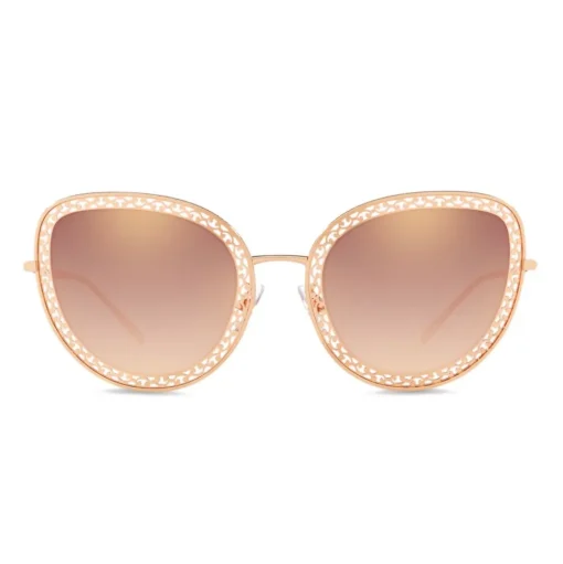 Dolce & Gabbana - Cat Eye Devotion Sunglasses with Lace - Rose Gold - Dolce & Gabbana Eyewear - Avvenice