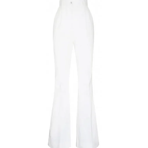Dolce & Gabbana - Cream White Tailored Wide Leg Trousers - Dolce & Gabbana Exclusive Luxury Collection - Avvenice
