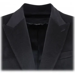Dolce & Gabbana - Dark Blue Cashmere Coat - Dolce & Gabbana Exclusive Luxury Collection - Avvenice
