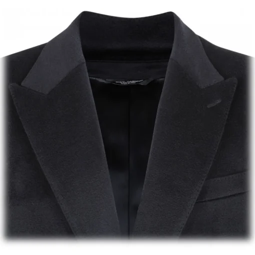Dolce & Gabbana - Dark Blue Cashmere Coat - Dolce & Gabbana Exclusive Luxury Collection - Avvenice