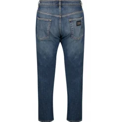 Dolce & Gabbana - Distressed Blue Cotton Loose Fit Jeans - Dolce & Gabbana Exclusive Luxury Collection - Avvenice
