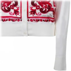 Dolce & Gabbana - Fucsia Maiolica Print Cardigan - Dolce & Gabbana Exclusive Luxury Collection - Avvenice