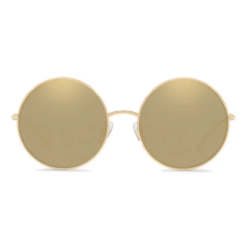 Dolce & Gabbana - Gold Plated Round Sunglasses - Gold Plated - Dolce & Gabbana Eyewear - Avvenice
