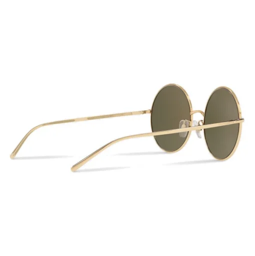Dolce & Gabbana - Gold Plated Round Sunglasses - Gold Plated - Dolce & Gabbana Eyewear - Avvenice